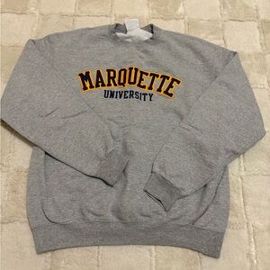 Champion Gray Crewneck Sweater with Marquette University Logo